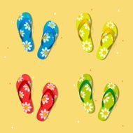 Beach sandals Vector