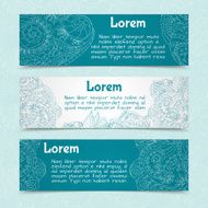 Ornamental banners horizontal