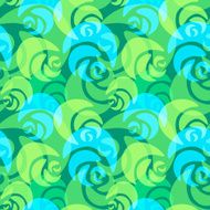 Green and blue roses pattern