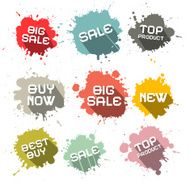 Blots - Splashes Vector Business Discount Labels