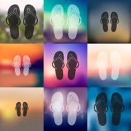 slippers icon on blurred background N2