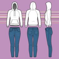 Hoodi and jeans set