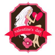 Valentines day card vector N8