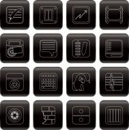 Business Office and Mobile phone icons N4