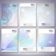 Colorful blue geometric background Brochure flyer or report for business