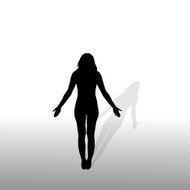 Vector silhouette of a woman N765