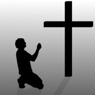 Vector silhouette of a man N162