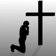 Vector silhouette of a man N164
