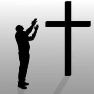 Vector silhouette of a man N167