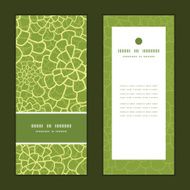 Vector abstract green natural texture vertical frame pattern invitation greeting N2