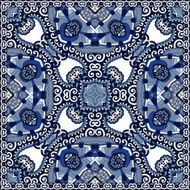 silk neck scarf or kerchief square pattern design N104