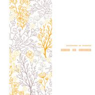 Vector magical floral vertical frame seamless pattern background