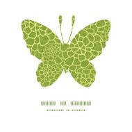 Vector abstract green natural texture butterfly silhouette pattern frame
