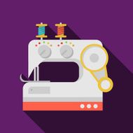 Flat vector icon for sewing machine