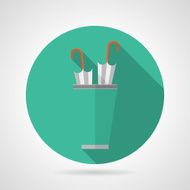 Flat color umbrella stand vector icon