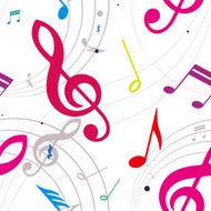 seamless background with notes