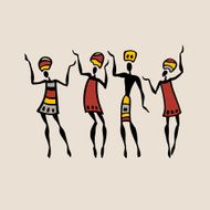 African silhouette set N18