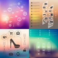 fashion infographic with unfocused background N78