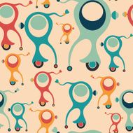Seamless pattern with colorful funny cars