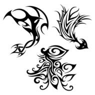Vector Set of Tribal Tattoo N3