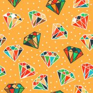 Yellow seamless pattern with diamonds
