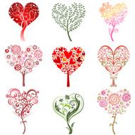 Trees in the form of heart