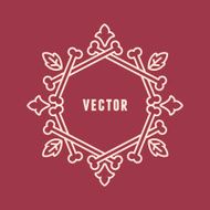 Vector Frame Made from Human Bones with Leafs