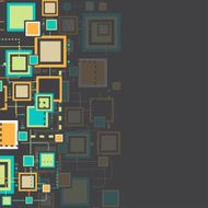 Vector grunge retro square background N13