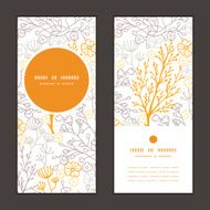 Vector magical floral vertical round frame pattern invitation greeting cards N2