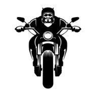 Biker icon Man on a motorcycle