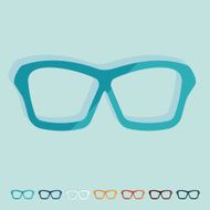 Flat design glasses N10