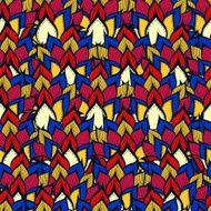Spring pattern with colorful handdrawn flowers