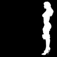 Vector silhouette of a woman N767