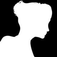 Vector silhouette of a woman N769