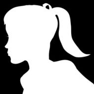 Vector silhouette of a woman N770