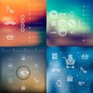 fashion infographic with unfocused background N79