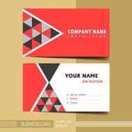 abstract modern geometric business card