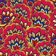 Spring pattern with colorful handdrawn flowers N2