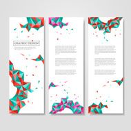 geometric colorful triangles design for banners set N6