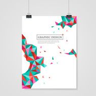 geometric colorful triangles design for poster template