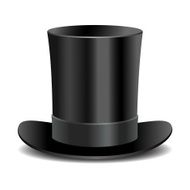 Cylinder black gentleman hat