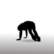 Vector silhouette of a man N168