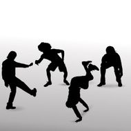 Vector silhouette of a man N169