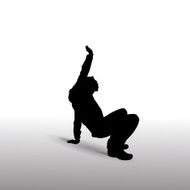 Vector silhouette of a man N170