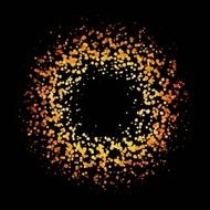 abstract color halftone circle N4
