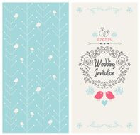vector vintage wedding invitation design card