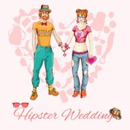 Hipster wedding card