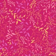 Floral seamless pattern with leaves Vector illustration