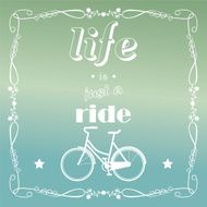 Vintage hipster bicycle background vector illustration N2