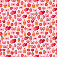 Cute Valentine seamless vintage pattern